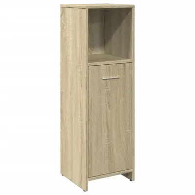 Kopalniška omarica - Kopalniški kabinet sonoma hrast 30x30x95 cm iverna plošča