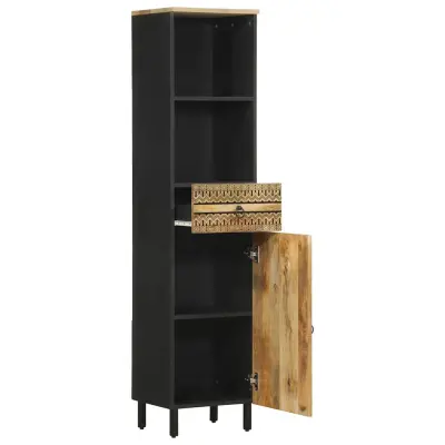 Kopalniška omarica - Kopalniški kabinet 38x33,5x160 cm Masivni les Mango