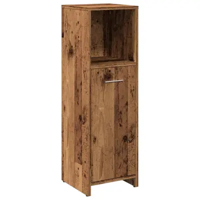 Kopalniška omarica - Kopalniški kabinet starinski les 30x30x95 cm iverna plošča