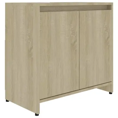 Kopalniška omarica - Kopalniški kabinet sonoma hrast 60x33x61 cm iverna plošča