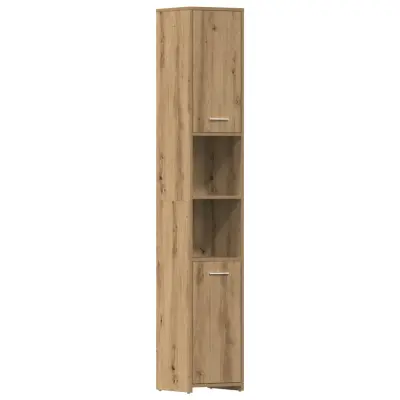 Kopalniška omarica - Kopalniški kabinet artisan hrast 30x30x183,5 cm inženirski les