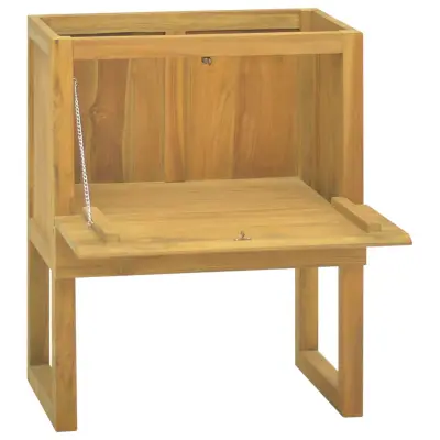 Kopalniška omarica - Kopalniški kabinet 60x40x75 cm trdna tikovina