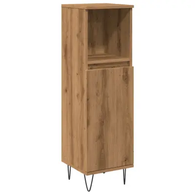 Kopalniška omarica - Kopalniški kabinet artisan hrast 30x30x100 cm inženirski les