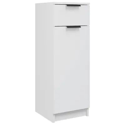 Kopalniška omarica - Kopalniški kabinet bela 32x34x90 cm konstruiran les