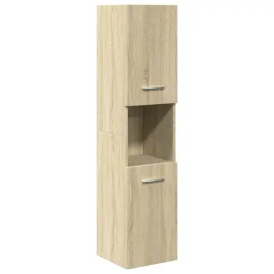 Kopalniška omarica - Kopalniški kabinet sonoma hrast 30x30x130 cm iverna plošča