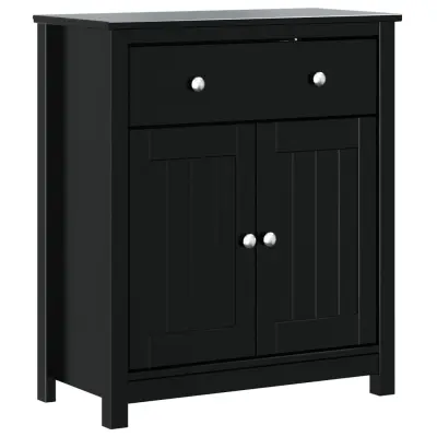 Kopalniška omarica - Kopalniški kabinet BERG črna 69,5x34x80 cm trdna borovina