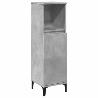 Kopalniška omarica - Kopalniški kabinet betonsko siva 30x30x100 cm inženirski les