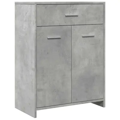 Kopalniška omarica - Kopalniški kabinet betonsko siva 60x33x80 cm iverna plošča