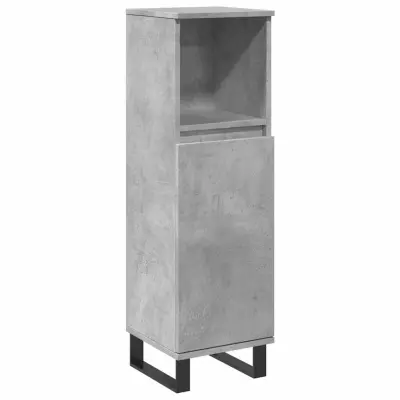 Kopalniška omarica - Kopalniški kabinet betonsko siva 30x30x100 cm inženirski les