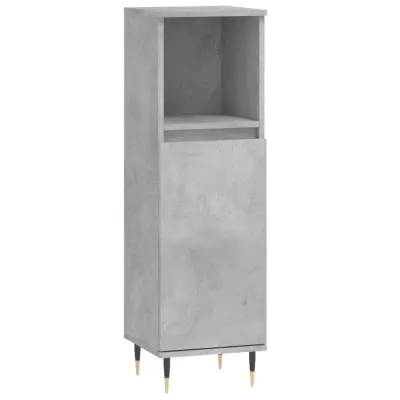 Kopalniška omarica - Kopalniški kabinet betonsko siva 30x30x100 cm inženirski les