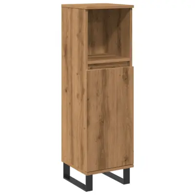 Kopalniška omarica - Kopalniški kabinet artisan hrast 30x30x100 cm inženirski les