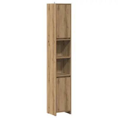 Kopalniška omarica - Kopalniški kabinet artisan hrast 30x30x183,5 cm inženirski les