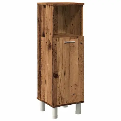 Kopalniška omarica - Kopalniški kabinet starinski les 30x30x95 cm iverna plošča