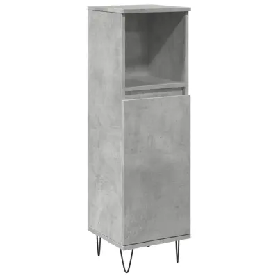 Kopalniška omarica - Kopalniški kabinet betonsko siva 30x30x100 cm inženirski les