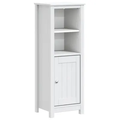 Kopalniška omarica - Kopalniški kabinet BERG bela 40x34x110 cm trdna borovina