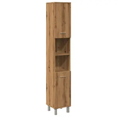 Kopalniška omarica - Kopalniški kabinet artisan hrast 30x30x179 cm inženirski les