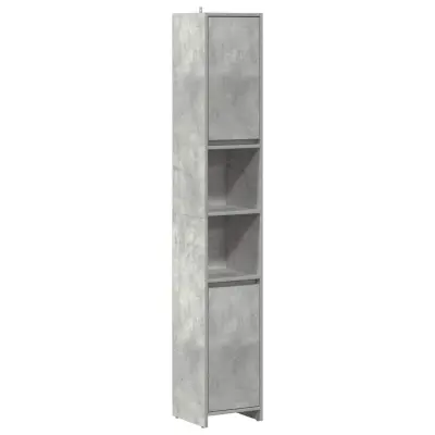 Kopalniška omarica - Kopalniški kabinet betonsko siva 30x30x183,5 cm iverna plošča