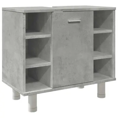 Kopalniška omarica - Kopalniški kabinet betonsko siva 60x32x53,5 cm iverna plošča