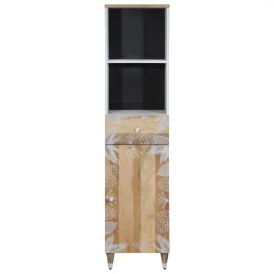Kopalniška omarica - Kopalniški kabinet 38x33,5x160 cm Masivni les Mango