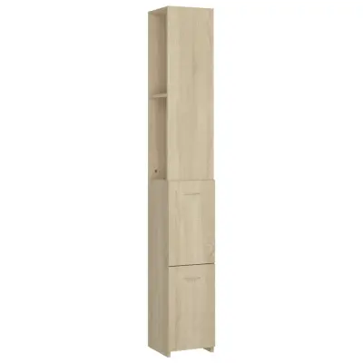 Kopalniška omarica - Kopalniški kabinet sonoma hrast 25x26,5x170 cm inženirski les
