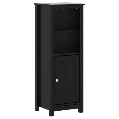 Kopalniška omarica - Kopalniški kabinet BERG črna 40x34x110 cm trdna borovina