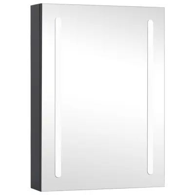 LED Kopalniška omarica - Kopalniški kabinet z ogledalom 50x13x70 cm
