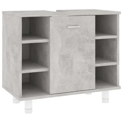 Kopalniška omarica - Kopalniški kabinet betonsko siva 60x32x53,5 cm iverna plošča