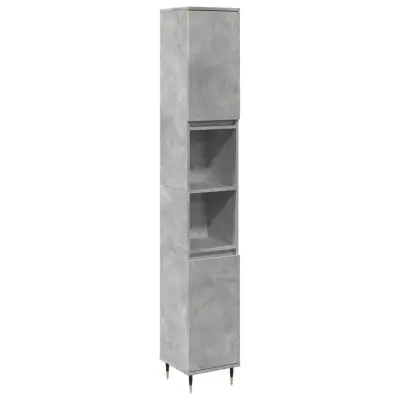 Kopalniška omarica - Kopalniški kabinet betonsko siva 30x30x190 cm inženirski les