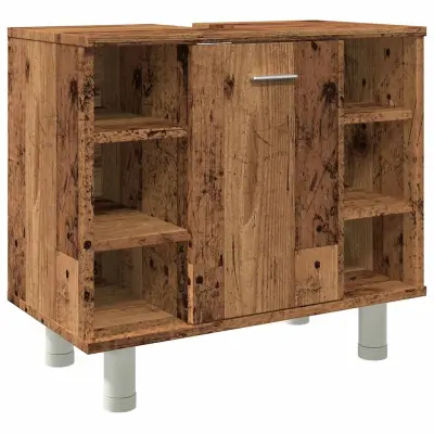 Kopalniška omarica - Kopalniški kabinet Stari les 60x32x53,5 cm Inženirski les