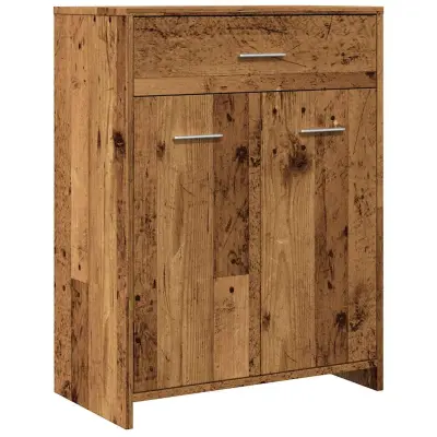 Kopalniška omarica - Kopalniški kabinet starinski les 60x33x80 cm inženirski les