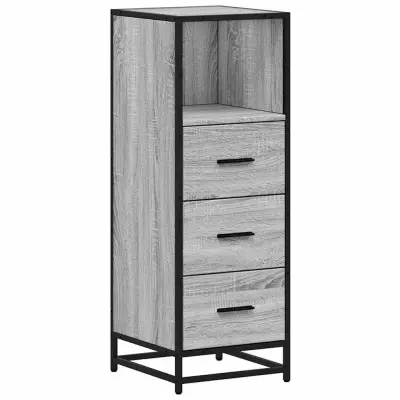 Kopalniška omarica - Kopalniški kabinet siva sonoma 35x37,5x100 cm inženirski les