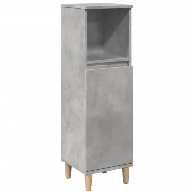 Kopalniška omarica - Kopalniški kabinet betonsko siva 30x30x100 cm inženirski les