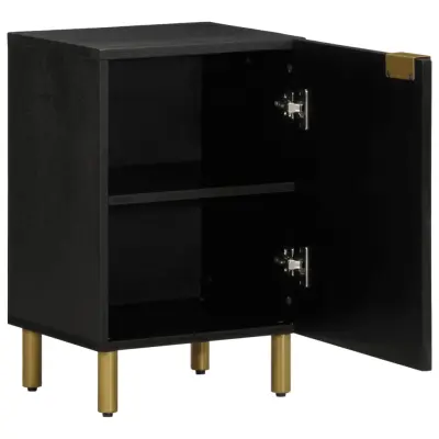 Kopalniška omarica - Kopalniški kabinet črna 38x33x58 cm iz umetnega lesa