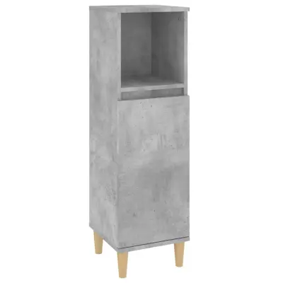 Kopalniška omarica - Kopalniški kabinet betonsko siva 30x30x100 cm inženirski les