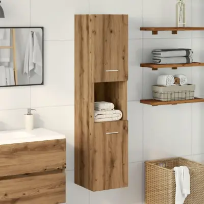 Kopalniška viseča omarica - Kopalniške omarice artisian hrast 30x30x130 cm inž. les