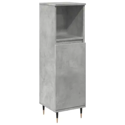 Kopalniška omarica - Kopalniški kabinet betonsko siva 30x30x100 cm inženirski les