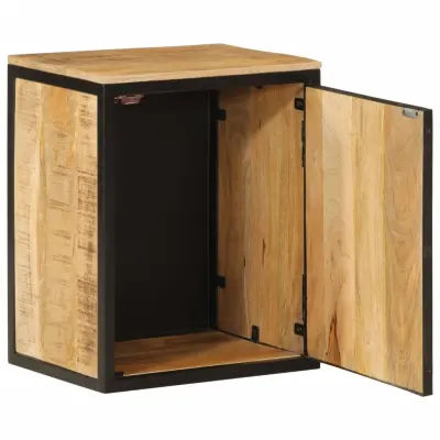 Kopalniška omarica - Kopalniški kabinet 40x30x50 cm trden mangov les in železo