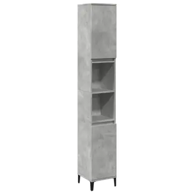 Kopalniška omarica - Kopalniški kabinet betonsko siva 30x30x190 cm inženirski les