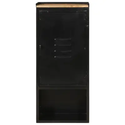 Kopalniška omarica - Kopalniški kabinet 40x27x90 cm železo in trden mangov les