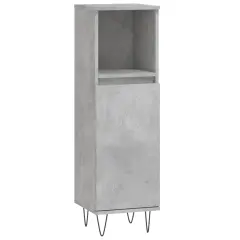 Kopalniška omarica - Kopalniški kabinet betonsko siva 30x30x100 cm inženirski les
