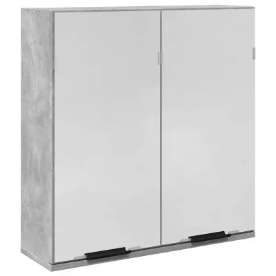 Kopalniška omarica - Kopalniški kabinet ogledalo Betonsko sivo 64x20x66,5 cm Inženirski les