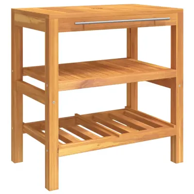 Kopalniška omarica - Kopalniški kabinet z 2 policama 74x45x75 cm trden les