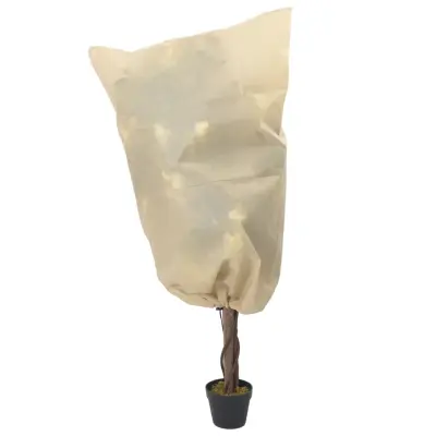 Prevleka za zunanjo pohištvo - Prevleka za rastline iz flisa z zadrgo 4 kosi 70 g/m² 0,8x0,8 m