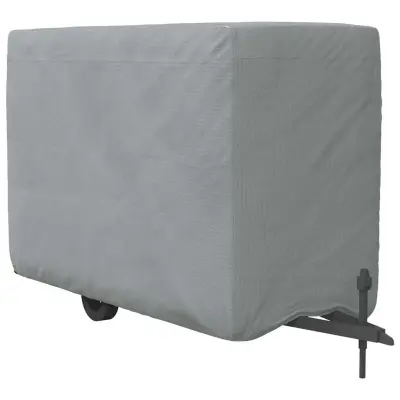 Prevleka za zunanjo pohištvo - Pokrov za prikolico za konje siva 376x168x240cm netkana tkanina