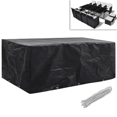 Prevleka za zunanjo pohištvo - Pokrivala za vrtno pohištvo 2 kosa z 8 obročki 228x113 cm