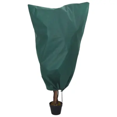 Prevleka za zunanjo pohištvo - Prevleka za rastline iz flisa z zadrgo 4 kosi 70 g/m² 0,8x0,8 m