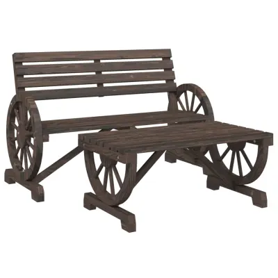 Seti vrtnega pohištva - Vrtna garnitura - Vrtni pohištvo set 2-delna trden les jelke