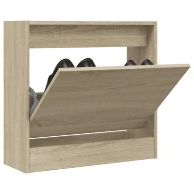 The Living Store Omarica za čevlje sonoma hrast 60x21x57 cm inženirski les - Omarica Za Čevlje