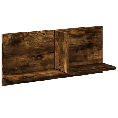 vidaXL Stenska omarica 70x16,5x30 cm dimljeni hrast inženirski les