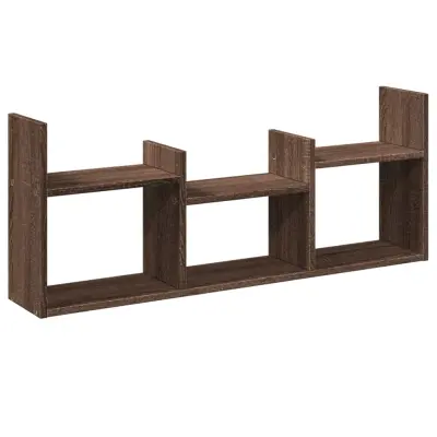 vidaXL Stenska omarica 100x18x40 cm rjavi hrast inženirski les